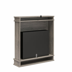 Ameriwood Home Mateo Electric Fireplace with Mantel and Touchscreen Display - Gray Oak