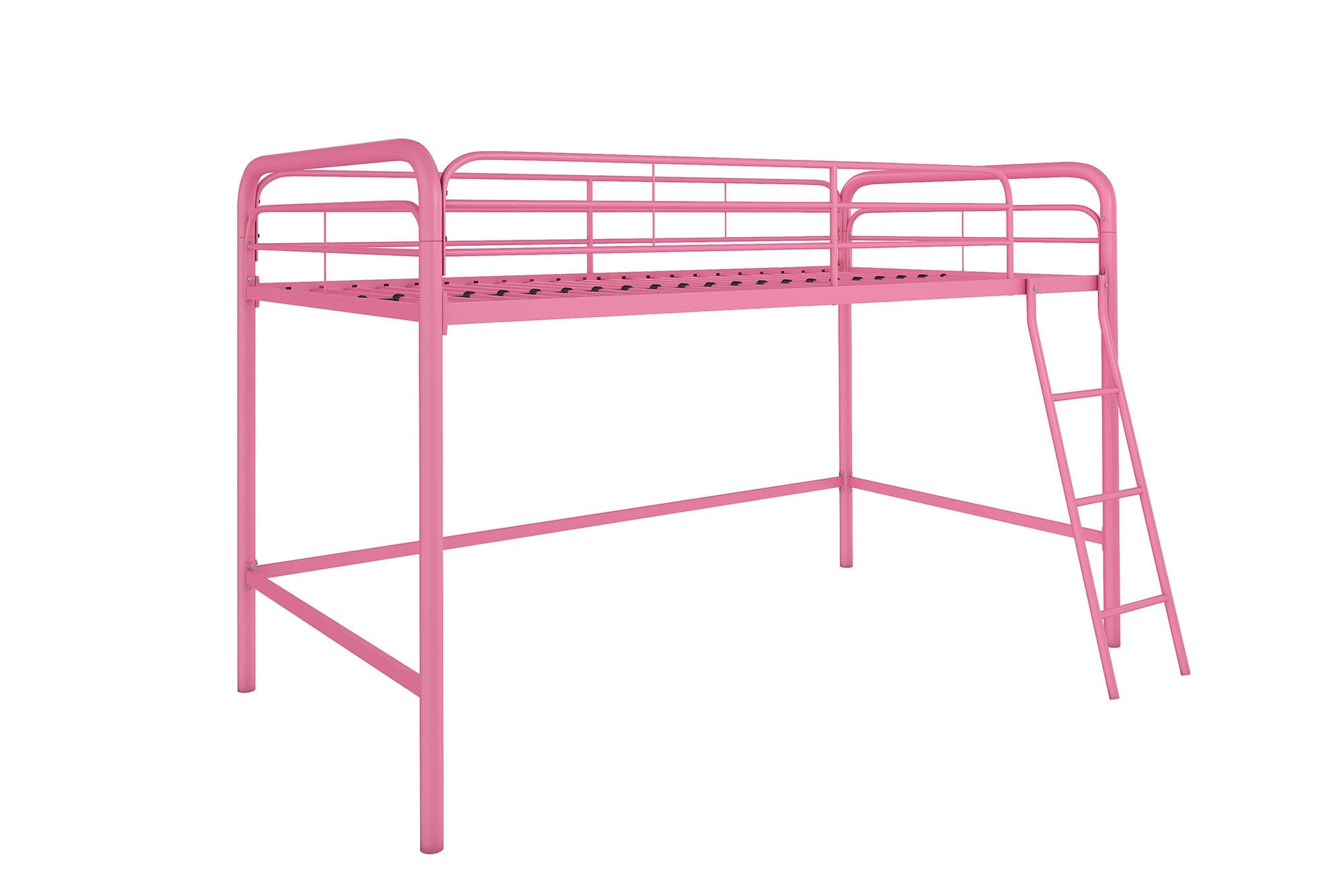 DHP Jett Kids' Low Loft Bed - Pink - Twin