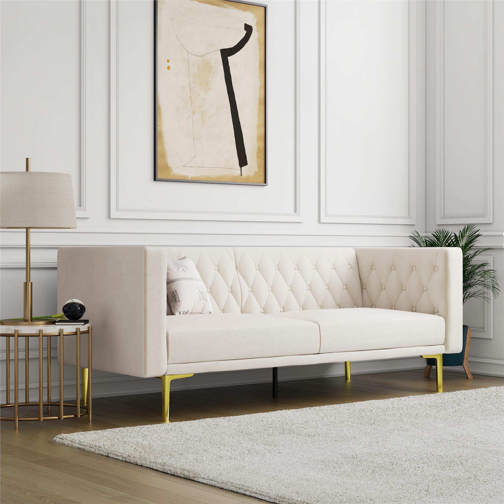 DHP Marseille Tuxedo Sofa - Ivory