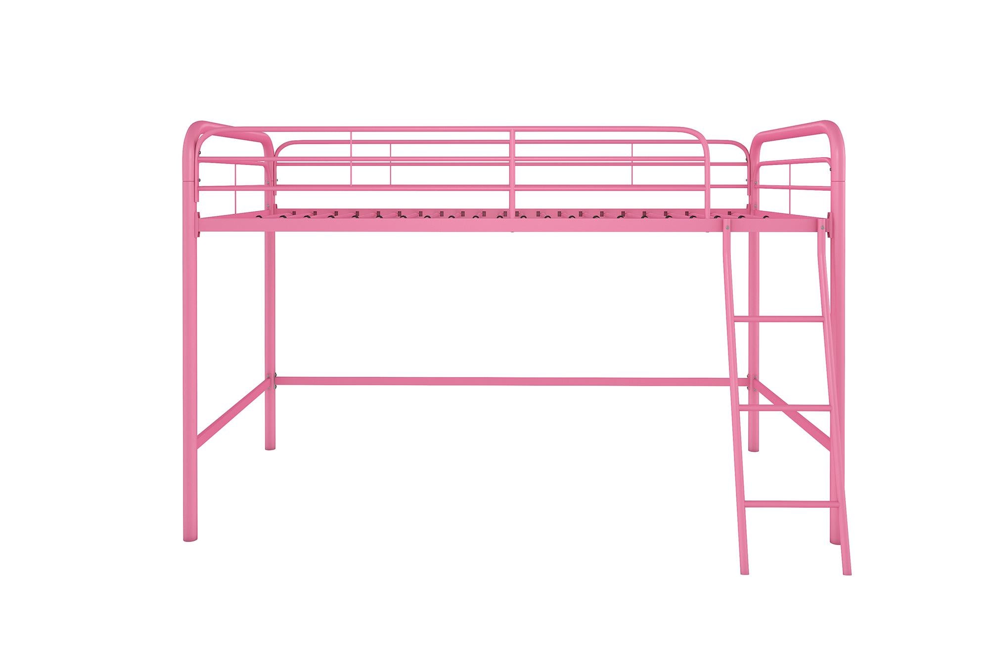 DHP Jett Kids' Low Loft Bed - Pink - Twin
