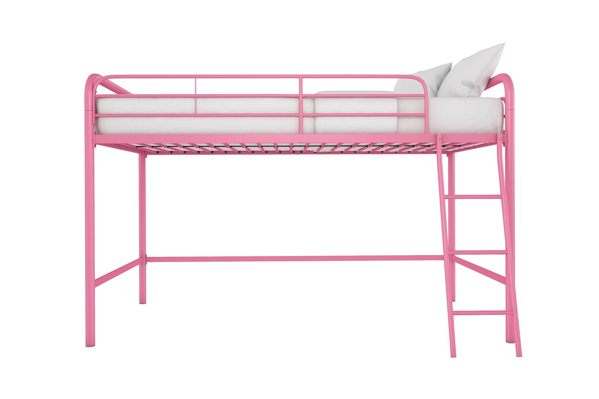 DHP Jett Kids' Low Loft Bed - Pink - Twin