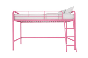 DHP Jett Kids' Low Loft Bed - Pink - Twin