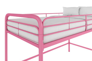 DHP Jett Kids' Low Loft Bed - Pink - Twin