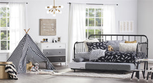 Monarch Hill Poppy White 3 Drawer Dresser, Grey Drawers - Gray