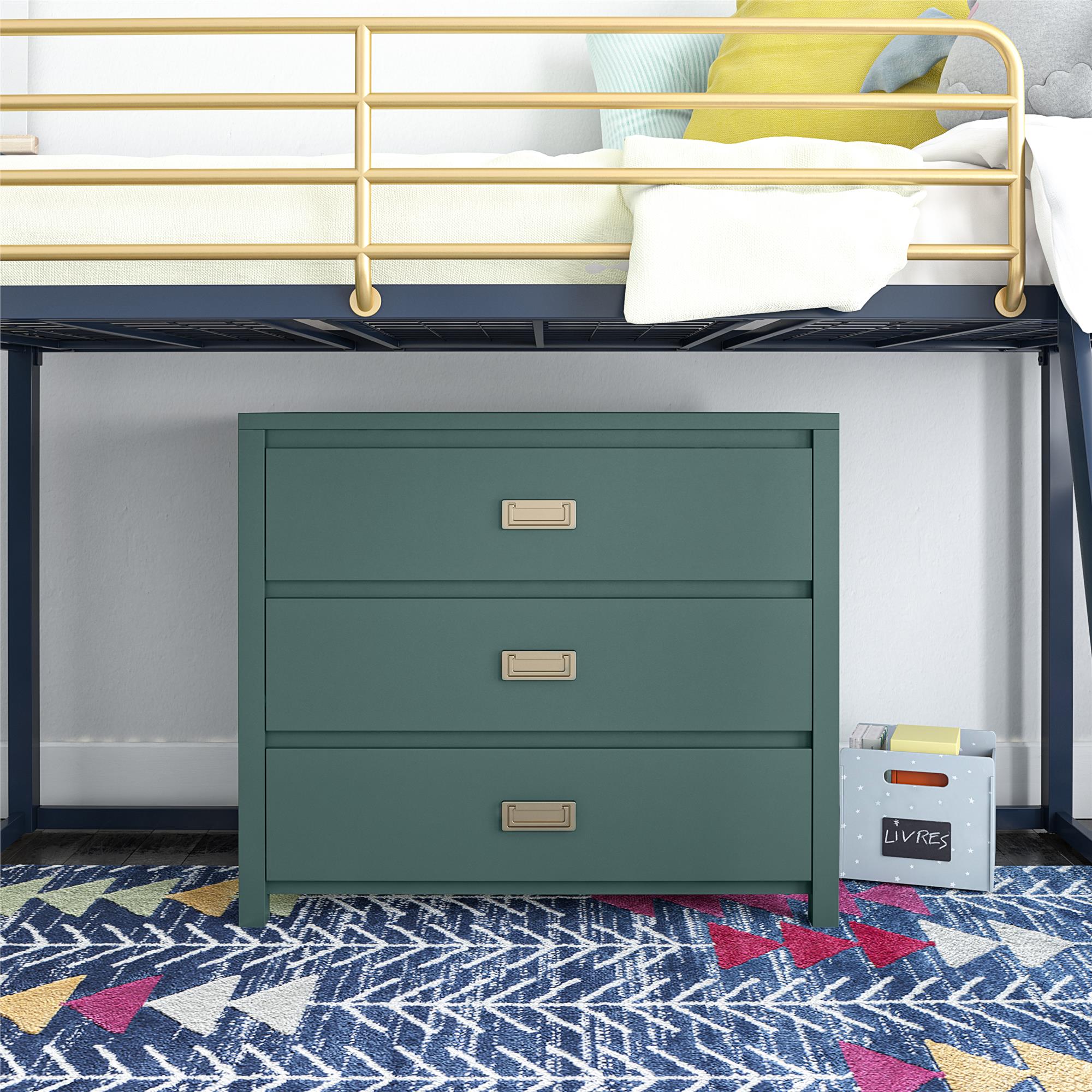 Haven 3-Drawer Kids' Dresser, Hunter Green - Hunter Green