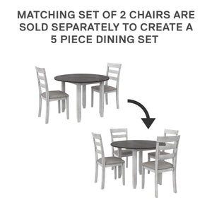 DHP Jersey 3-Piece Drop Leaf Wood Dining Set - Oyster