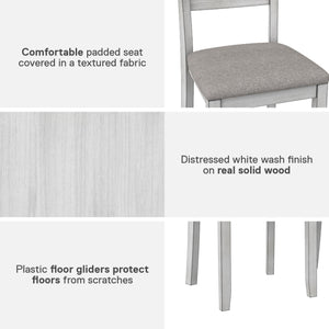 DHP Jersey Wood Dining Chairs, Set of 2 - Oyster - Set of 2
