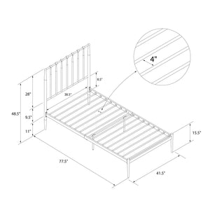 DHP Giulia Modern Metal Bed Frame - Gold - Twin