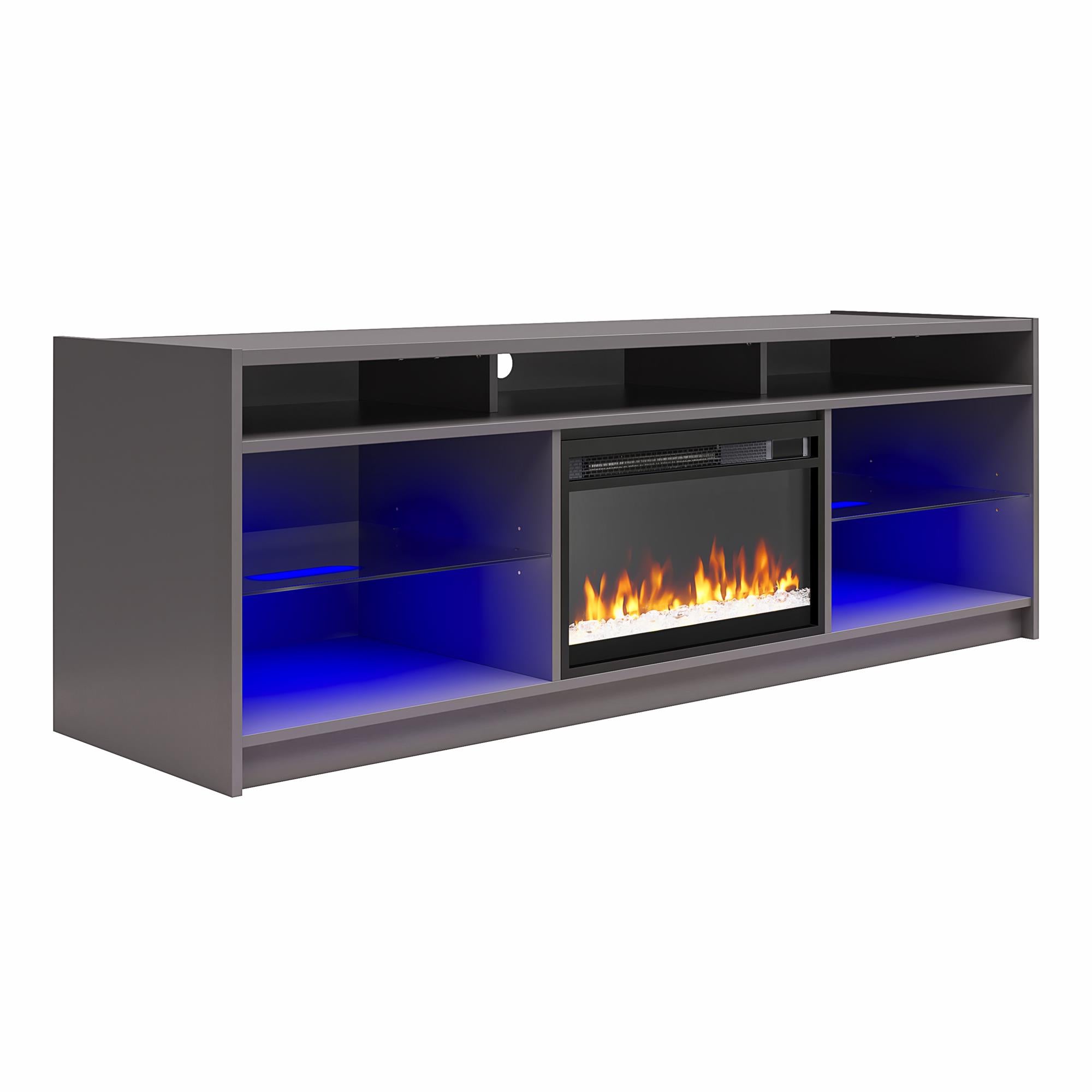 Ameriwood Home Luna Fireplace TV Stand for TVs up to 75" - Graphite Grey