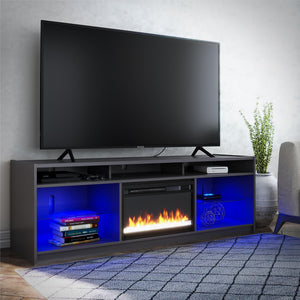 Ameriwood Home Luna Fireplace TV Stand for TVs up to 75" - Graphite Grey