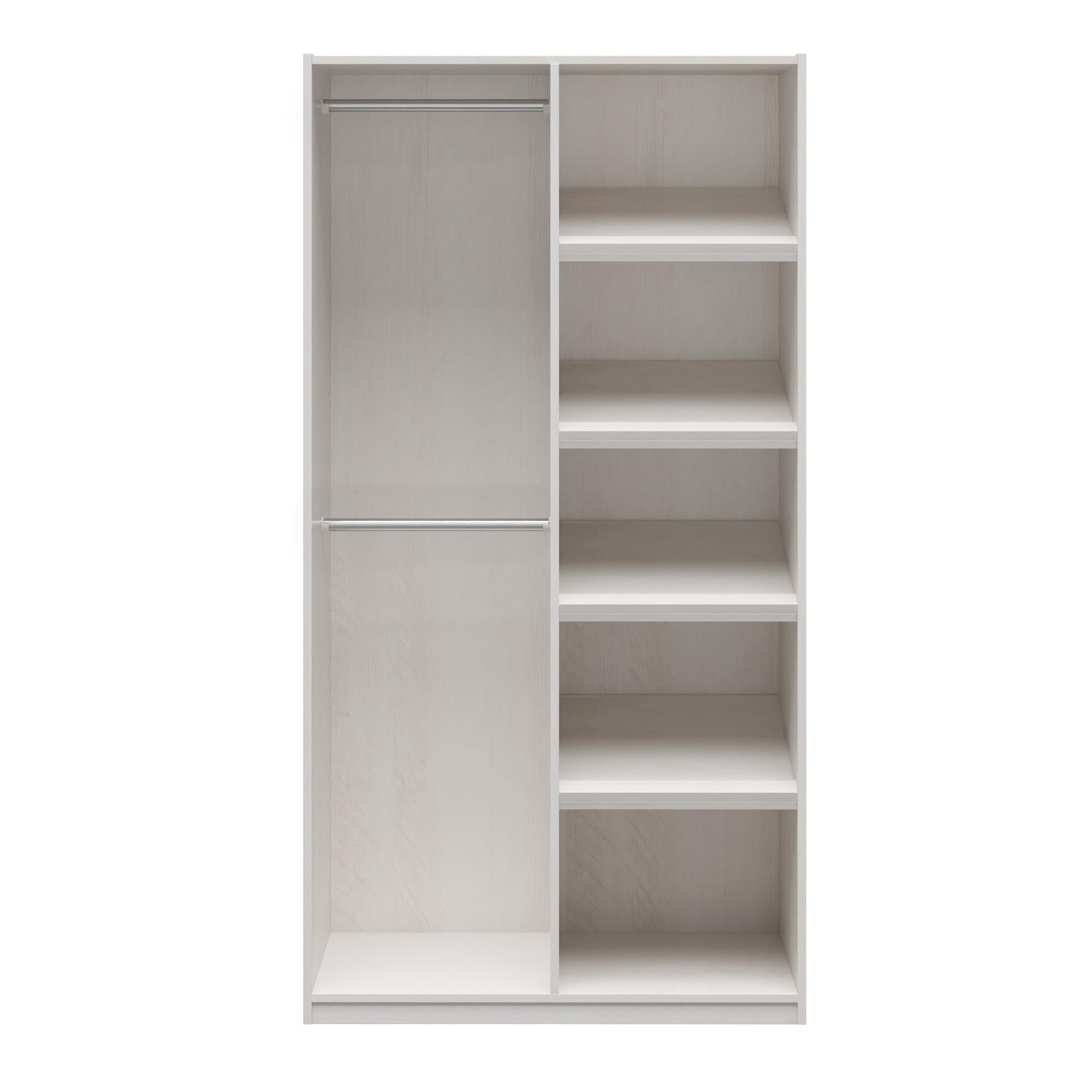 Systembuild Evolution Suite Style Modular Extra Wide Wardrobe with Open Shelves - Magnolia Oak