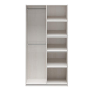 Systembuild Evolution Suite Style Modular Extra Wide Wardrobe with Open Shelves - Magnolia Oak