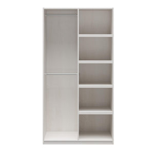 Systembuild Evolution Suite Style Modular Extra Wide Wardrobe with Open Shelves - Magnolia Oak