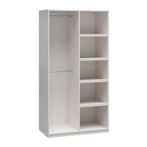 Systembuild Evolution Suite Style Modular Extra Wide Wardrobe with Open Shelves - Magnolia Oak