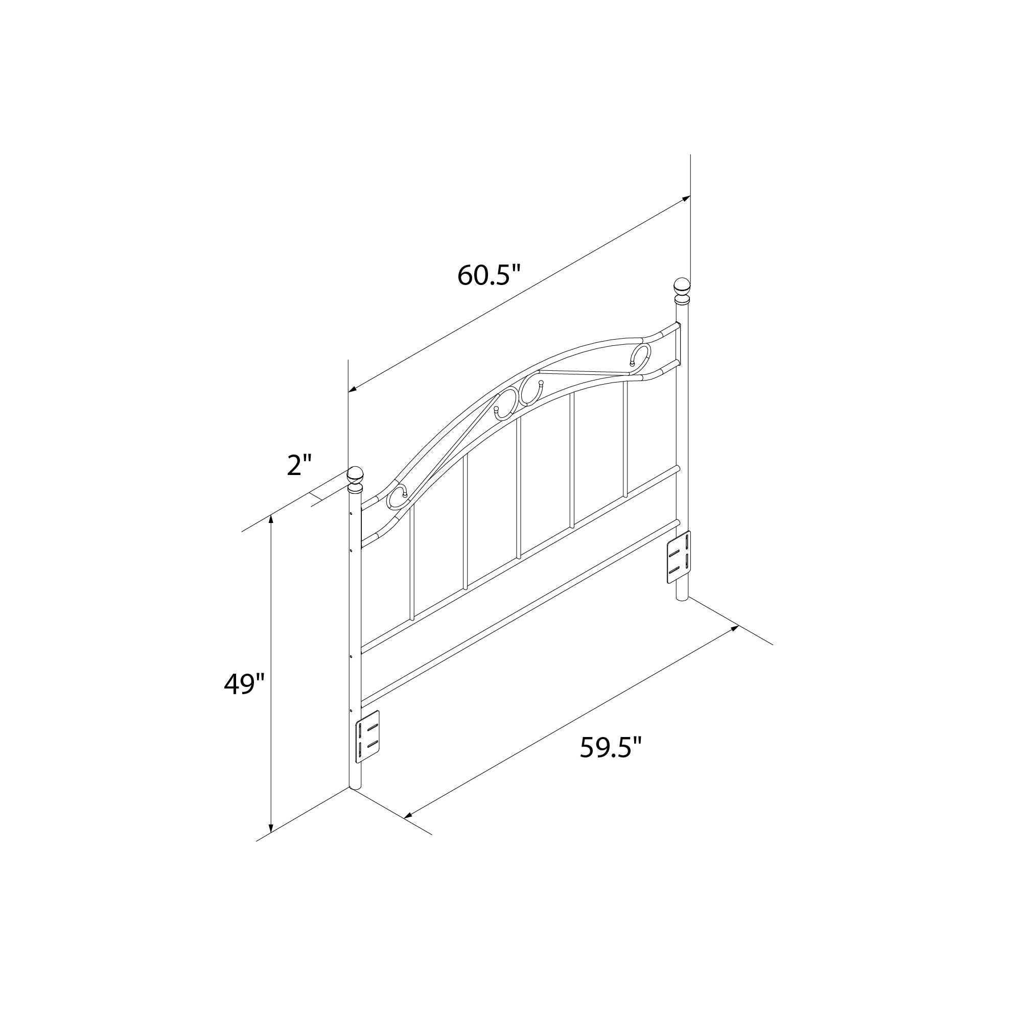 DHP Winnie Full/Queen Metal Headboard - Bronze