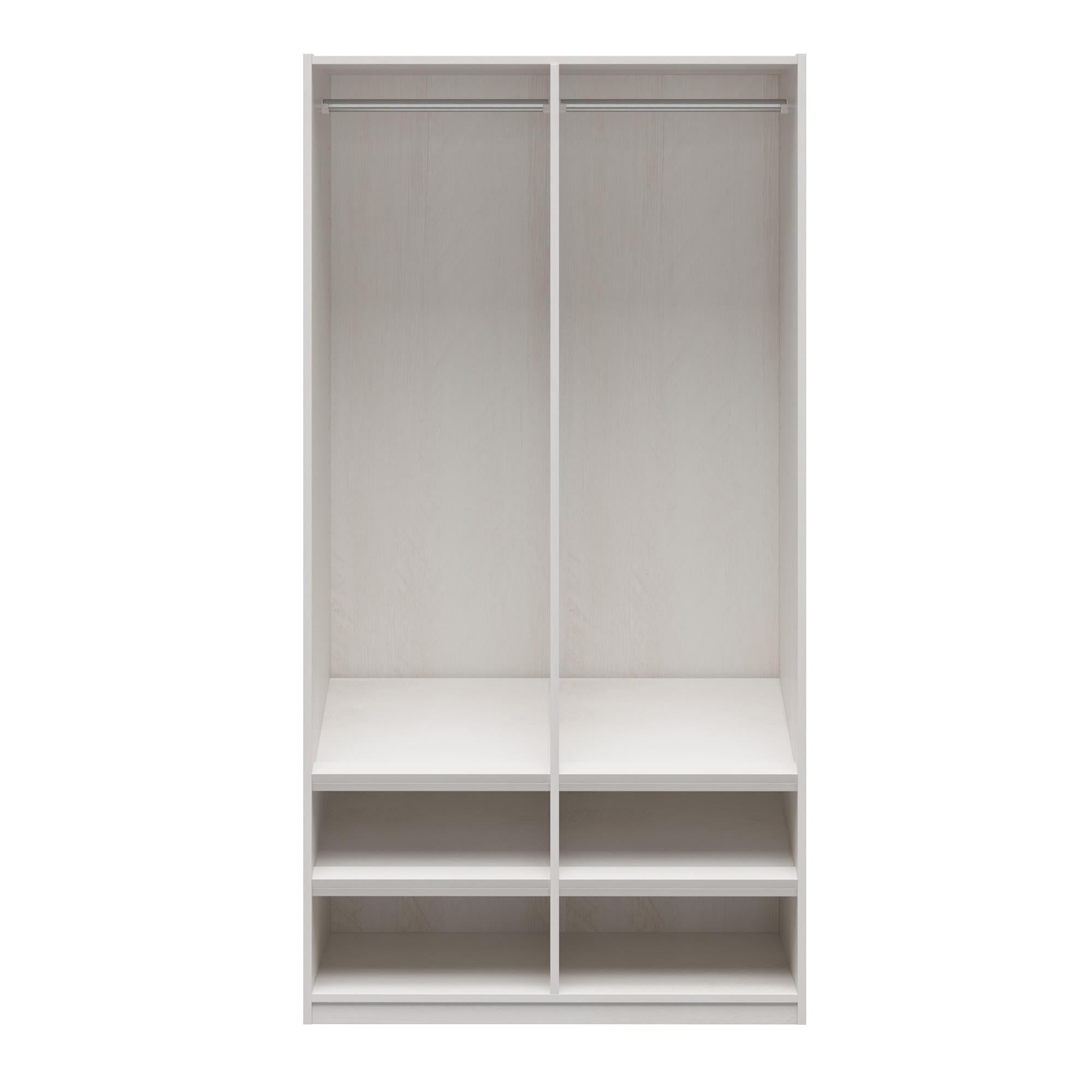 Systembuild Evolution Suite Style Modular Extra Wide Wardrobe with Open Shelves - Magnolia Oak