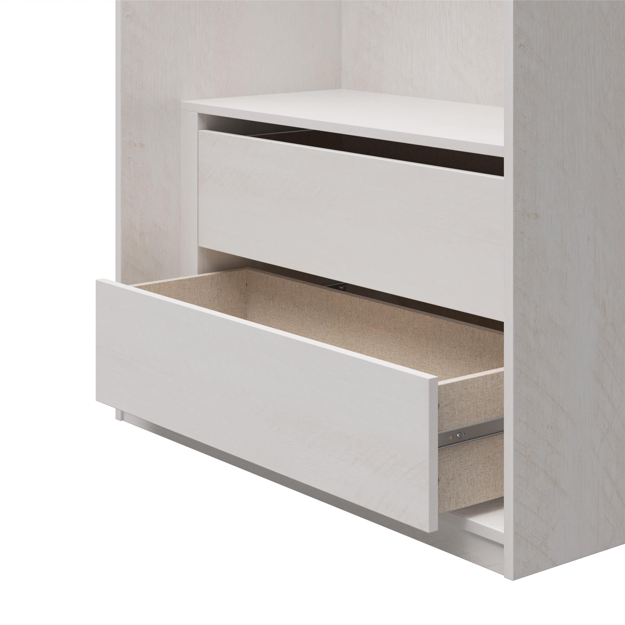 Systembuild Evolution Suite Style Modular Extra Wide Wardrobe with Drawers - Magnolia Oak