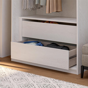 Systembuild Evolution Suite Style Modular Extra Wide Wardrobe with Drawers - Magnolia Oak