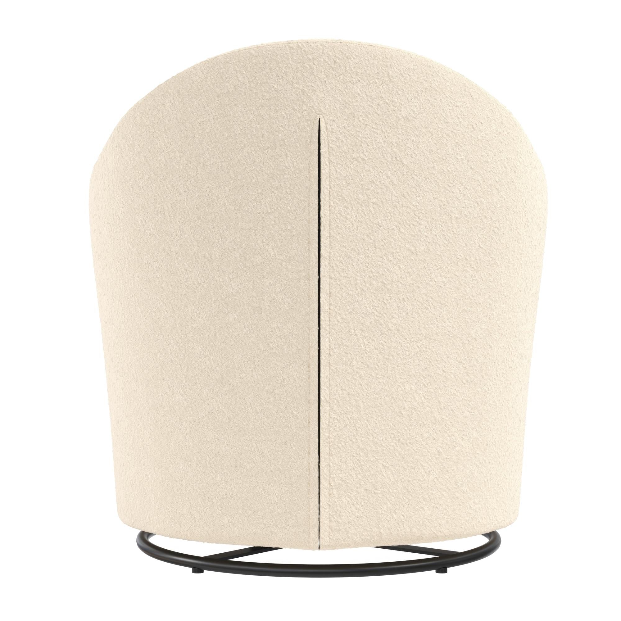 DHP Gentle Swivel Accent Chair - Ivory Boucle