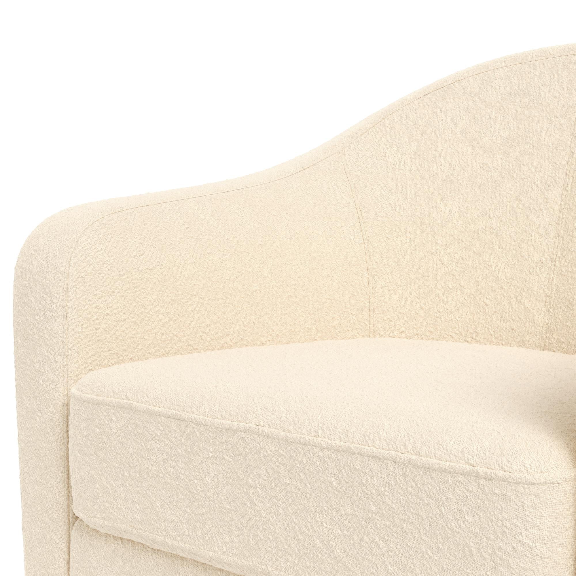 DHP Gentle Swivel Accent Chair - Ivory Boucle
