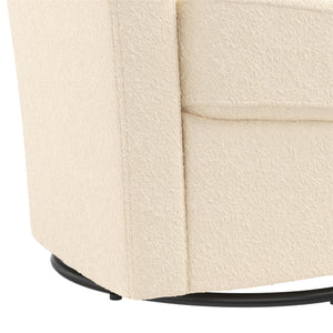 DHP Gentle Swivel Accent Chair - Ivory Boucle
