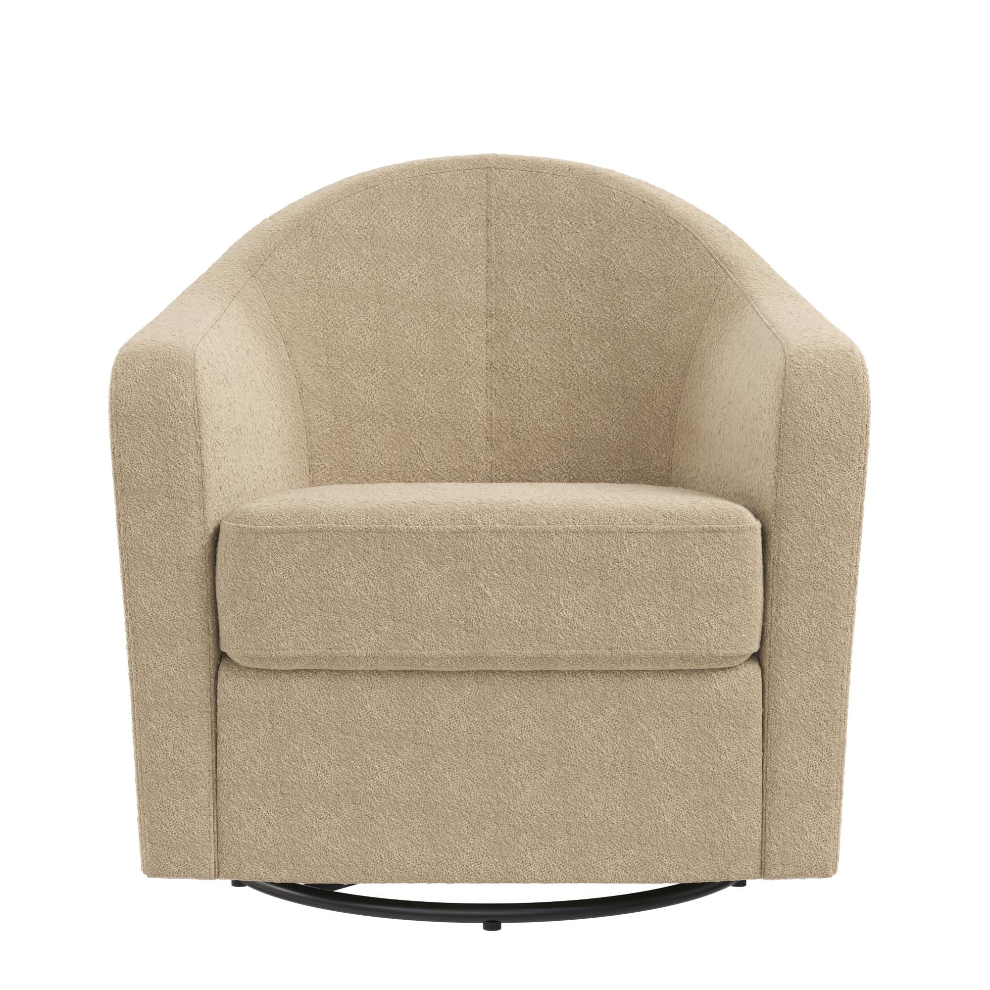 DHP Gentle Swivel Accent Chair - Taupe Boucle