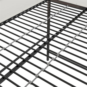 Novogratz Axel Full Loft Bed with Desk & Shelves - White/Black - Full