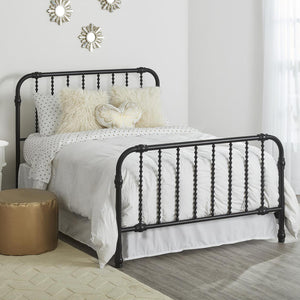 Max & Finn Wren Metal Bed - Black - Full