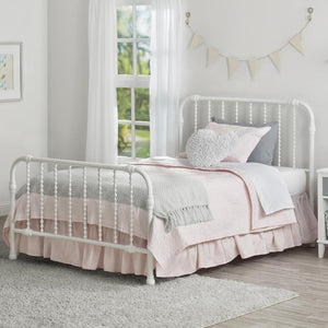 Max & Finn Wren Metal Bed - White - Full