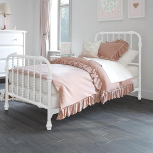 Max & Finn Wren Metal Bed - White - Twin