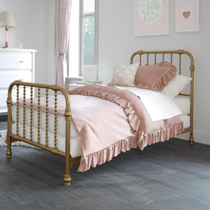 Max & Finn Wren Metal Bed - Gold - Twin