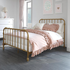 Max & Finn Wren Metal Bed - Gold - Full