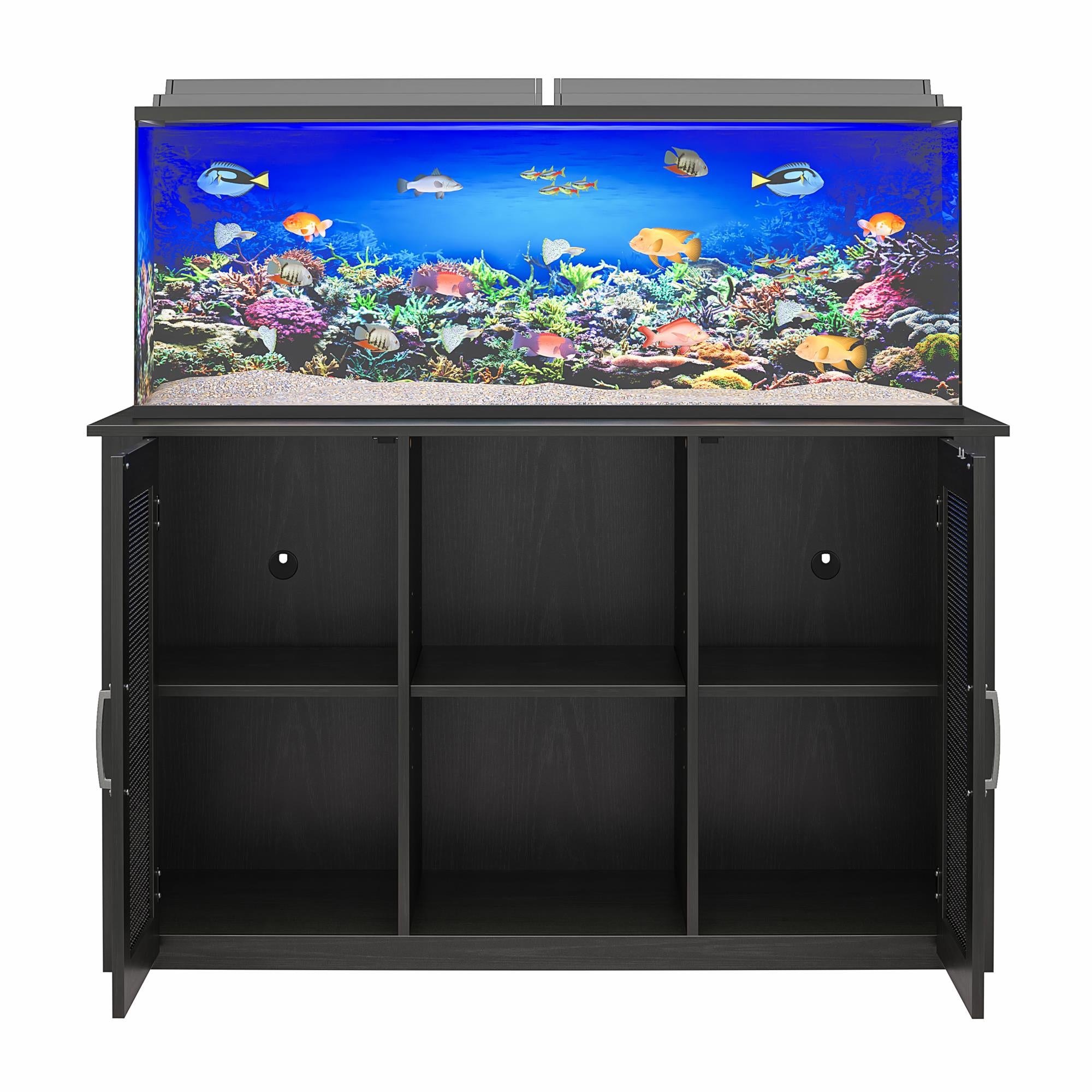 Ollie & Hutch Finnegan 55 Gallon Aquarium or Terrarium Stand - Black Oak - 55 Gallons