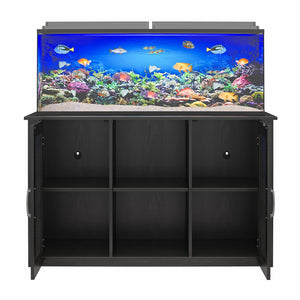 Ollie & Hutch Finnegan 55 Gallon Aquarium or Terrarium Stand - Black Oak - 55 Gallons