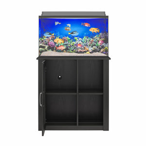 Ollie & Hutch Finnegan 29-36 Gallon Aquarium or Terrarium Stand - Black Oak