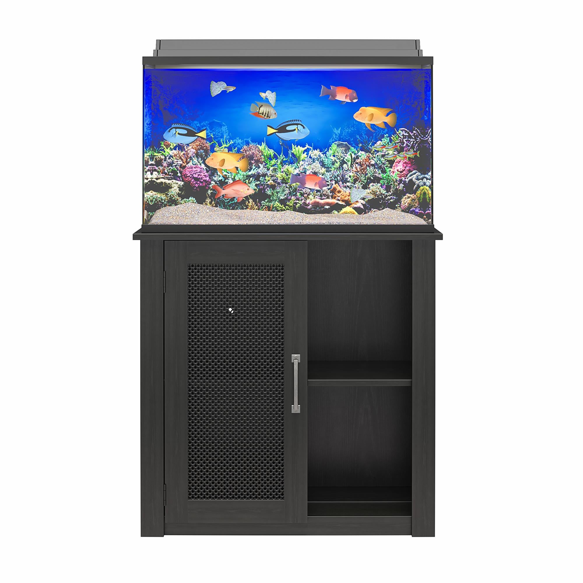 Ollie & Hutch Finnegan 29-36 Gallon Aquarium or Terrarium Stand - Black Oak