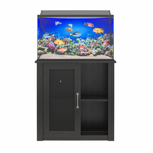 Ollie & Hutch Finnegan 29-36 Gallon Aquarium or Terrarium Stand - Black Oak