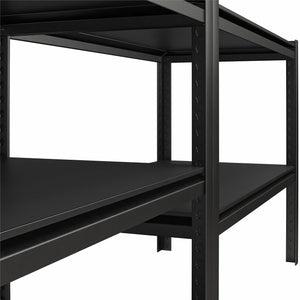 Systembuild Evolution Rack-Tite 5-Shelf Toolless Steel Frame Garage Storage Shelving Unit - Pewter