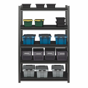 Systembuild Evolution Rack-Tite 5-Shelf Toolless Steel Frame Garage Storage Shelving Unit - Pewter