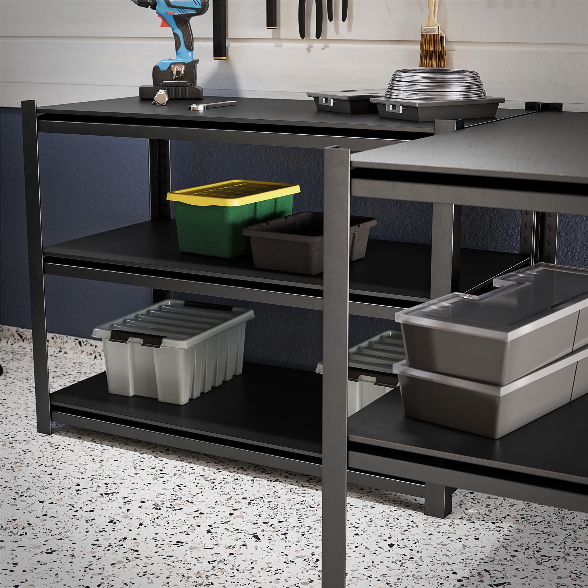 Systembuild Evolution Rack-Tite 5-Shelf Toolless Steel Frame Garage Storage Shelving Unit - Pewter