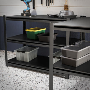 Systembuild Evolution Rack-Tite 5-Shelf Toolless Steel Frame Garage Storage Shelving Unit - Pewter