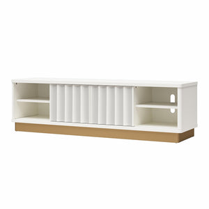 CosmoLiving Rene Modern Scalloped TV Stand for TVs up to 65" - White