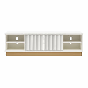 CosmoLiving Rene Modern Scalloped TV Stand for TVs up to 65" - White