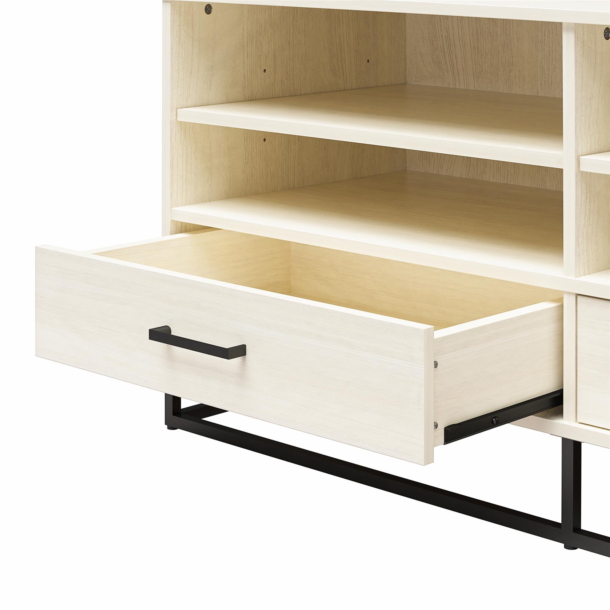 Novogratz Kelly TV Stand with Drawers for TVs up to 55" - Ivory Oak