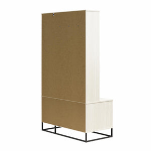 Novogratz Kelly Hall Tree with Bench and Shoe Storage - Ivory Oak