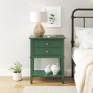 Ameriwood Home Franklin Accent Table with 2 Drawers - Hunter Green