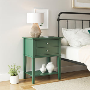 Ameriwood Home Franklin Accent Table with 2 Drawers - Hunter Green