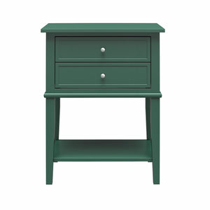 Ameriwood Home Franklin Accent Table with 2 Drawers - Hunter Green