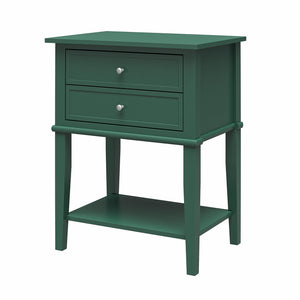 Ameriwood Home Franklin Accent Table with 2 Drawers - Hunter Green