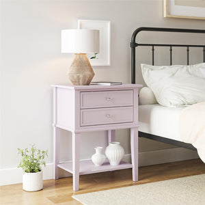Ameriwood Home Franklin Accent Table with 2 Drawers - Lavender